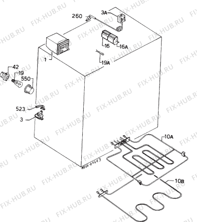 Взрыв-схема плиты (духовки) Zanussi Z944MP - Схема узла Electrical equipment 268